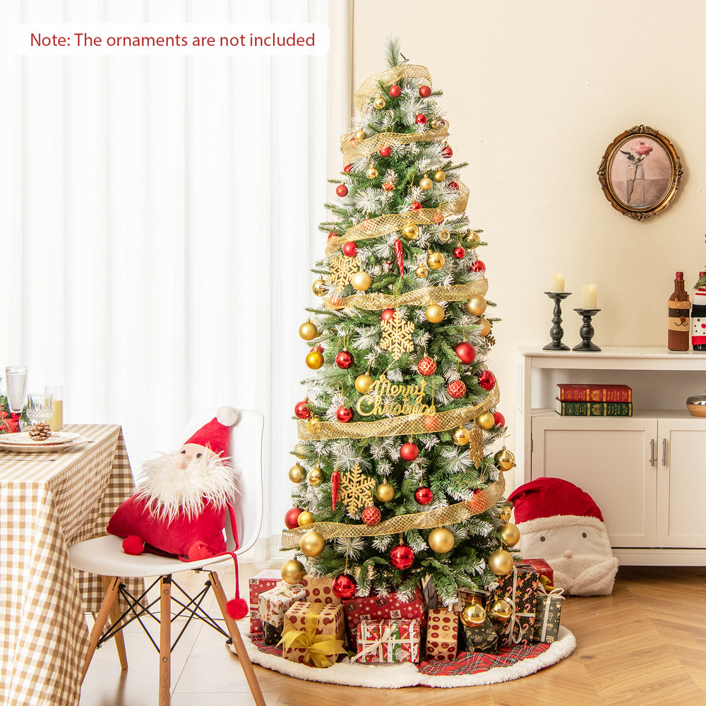 6/7.5/9 FT Artificial Christmas Tree with Warm-White LED Lights-S - Gallery View 1 of 10