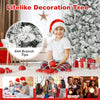 Lifelike 6 ft artificial Christmas tree with 644 branch tips, white flocking, and warm white LED lights for festive.