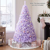 6 FT Light Purple Pre-Lit Peacock Blue Christmas Tree with 250 Warm White LED Lights - Gallery View 1 of 10
