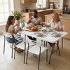 6 FT Plastic Fold-in-Half Camping Table-White - Gallery View 1 of 10