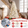 6 FT pre-lit artificial Christmas tree with warm white and multicolor LED lights, featuring flame-retardant PE material for safety.