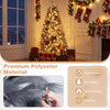 6 FT pre-lit Christmas tree features feather-inspired branch tips, warm white LED lights, and a stable metal base for holiday decor.