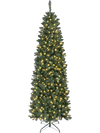 Hinged pencil Christmas tree with 350 color-changing RGB lights, adjustable brightness, and 1000 branch tips for festive decor.