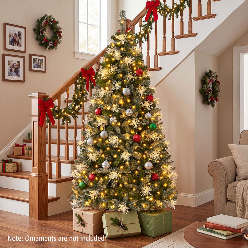 6 FT Pre-lit Christmas Tree with 250/470 Warm White and Multi-color Dimmable LED Lights for Home Party - Gallery View 1 of 10