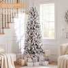 6 FT Pre-lit Snow-Flocked Christmas Tree with RGB Lights - Gallery View 1 of 11
