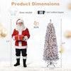 Pre-lit 6 FT snow-flocked Christmas tree with RGB lights, featuring 1000 branch tips and a slim design for easy placement.