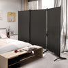 6 Feet 3 Panel Room Divider with Durable Hinges Steel Base-Gray - Gallery View 1 of 10