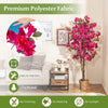 6 feet artificial bougainvillea tree with 910 flowers, realistic leaves, and a cement-filled plastic planter for easy.