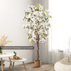 6 feet artificial bougainvillea tree with 910 white flowers and realistic leaves, perfect for home decor.