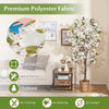 6 feet artificial bougainvillea tree with 910 white flowers and natural wood trunk, perfect for easy maintenance decor.