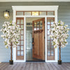 6 Feet Artificial Bougainvillea Tree with 910 White Flowers- Set of 2 - Gallery View 1 of 8