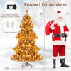 6-foot artificial Christmas tree with 493 branch tips and 200 LED lights, ideal for festive gatherings and events.