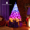 6 Feet Artificial Christmas Tree Hinged Pre-Lit Xmas Tree with 11 Lighting Modes - Gallery View 1 of 12