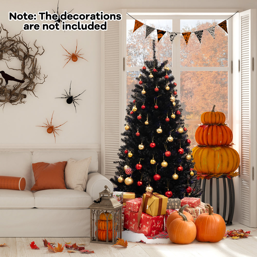 6/7/8 Feet Artificial Christmas Tree with 6 Lighting Modes and Spooky Sounds-6 ft - Gallery View 1 of 11