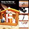 6 feet Christmas inflatable nativity scene with LED lights, easy setup, weather-resistant fabric for outdoor decoration.