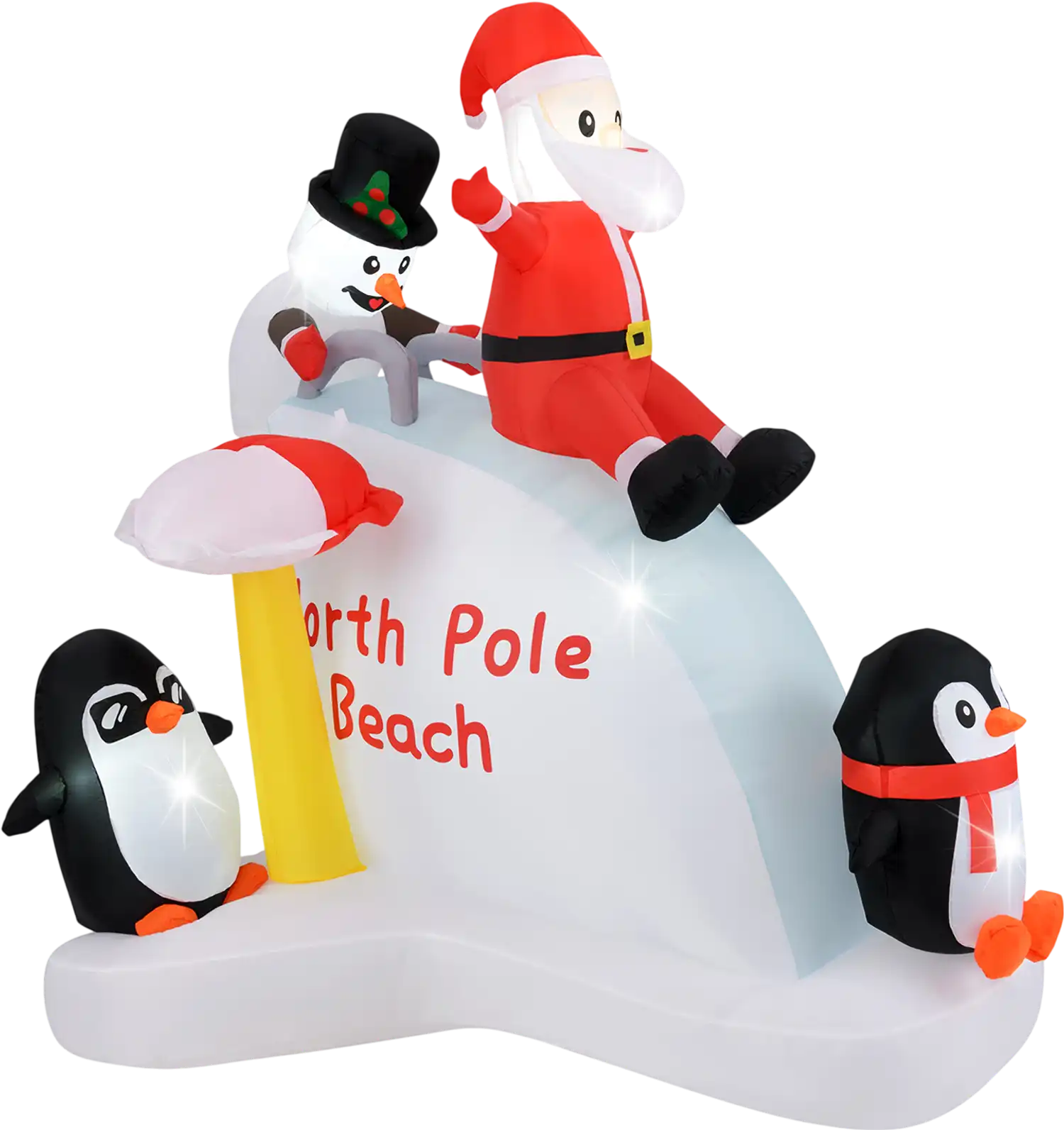 Costway 6' Christmas Inflatable Santa Penguins Yard Decoration 23875169 New