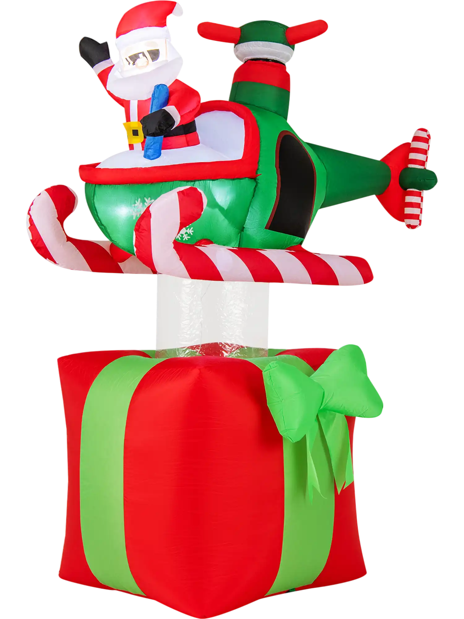Costway 6' Christmas Inflatable Santa Flying Airplane w/ 3 LED Lights Built-In Blower 17369825 New