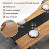 6 feet dining table with natural veneered wood board, waterproof and scratch-resistant, ideal for 6-8 people.