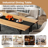 Splice tabletop dining table with heavy-duty metal frame, suitable for 6-8 people, ideal for kitchen or office use.