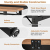 6 feet dining table with a thick wood board and heavy-duty metal frame, suitable for 6-8 people, ideal for various.
