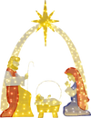 6 Feet Lighted Nativity Scene Yard Decoratio with 240 Warm White LED Lights