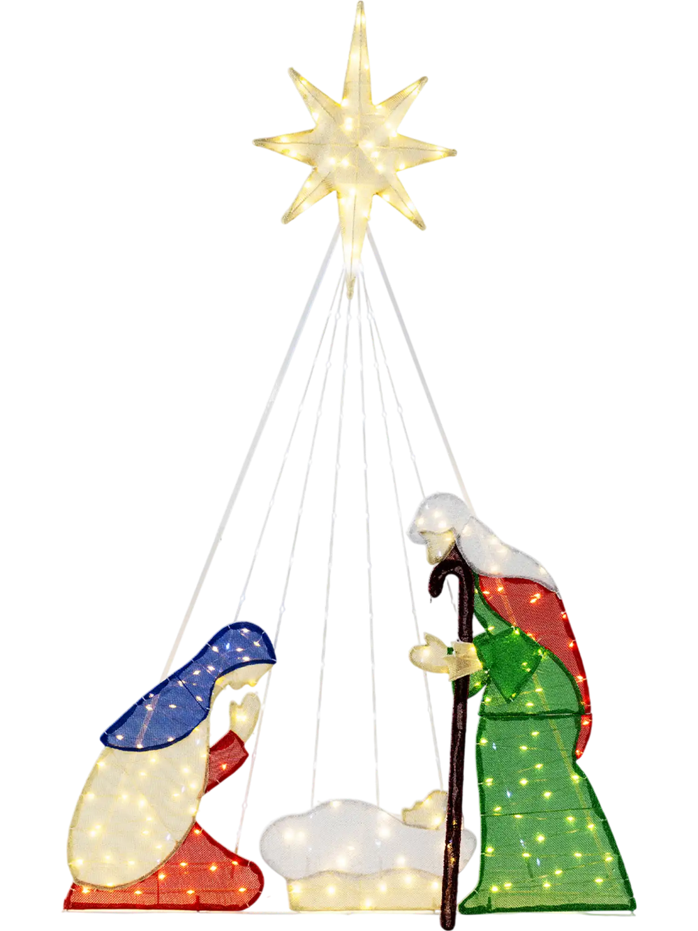 6 Feet Lighted Nativity Scene with 240 LED Lights