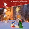 6 feet lighted nativity scene featuring 240 LED lights, snowproof and windproof design, ideal for outdoor Christmas.