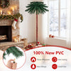6-foot pre-lit artificial tropical Christmas palm tree featuring 210 multi-color lights, ideal for creating a festive atmosphere.