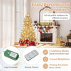 6 feet snow-flocked artificial Christmas tree with 81 pre-lit sphere lights, remote control, and 3 lighting modes for.