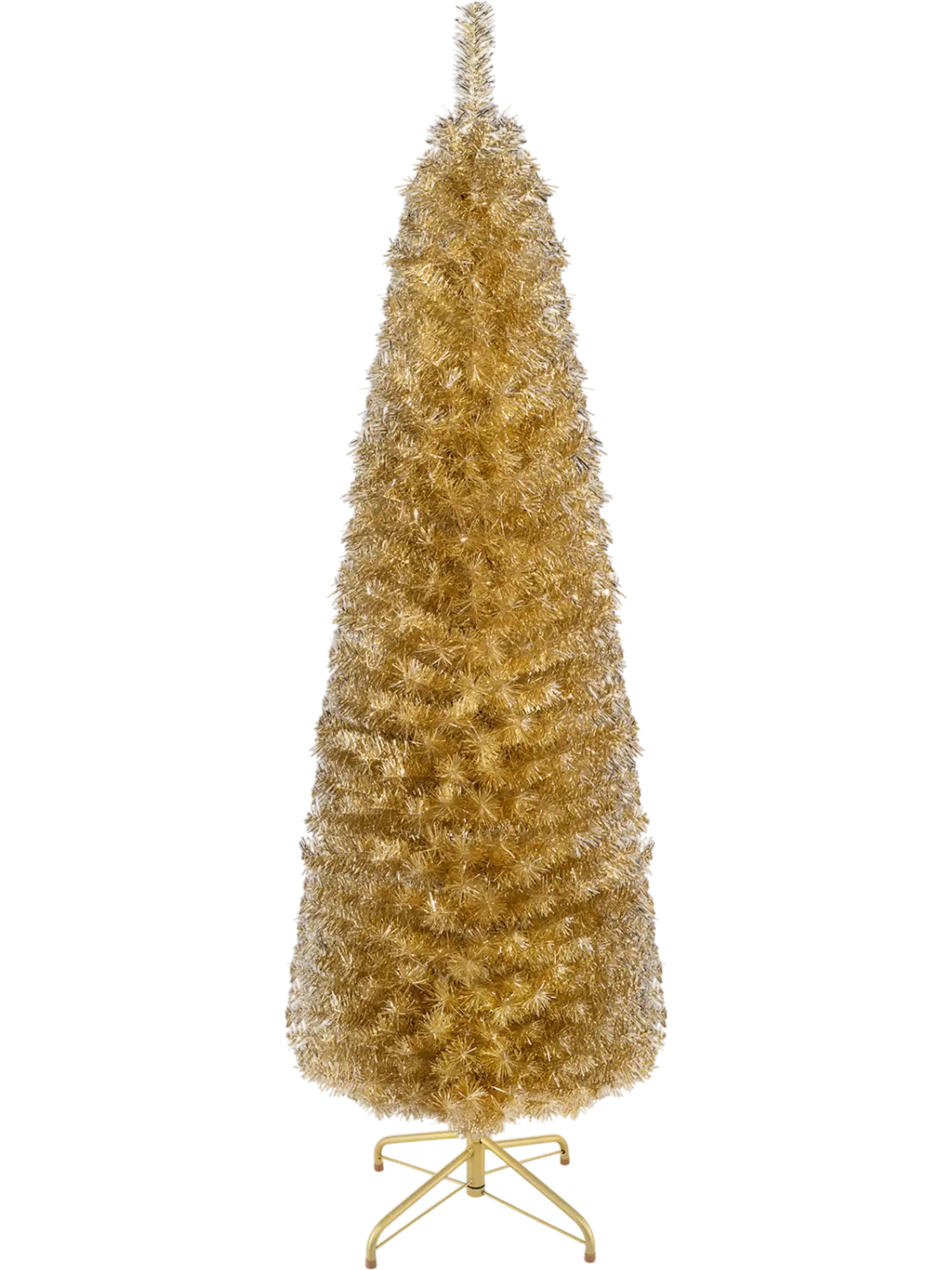 Costway 6' Silver Tinsel Slim Pencil Christmas Tree 61904357 New