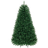 6-foot unlit artificial Christmas tree with 1250 branch tips, made of PVC for a realistic look, perfect for festive decorating.