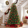 6 feet unlit artificial Christmas tree with 1250 branch tips, made of PVC for a realistic look, perfect for festive decorating.