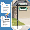 6 feet black UPVC real estate sign post with a rust-free steel stake, ideal for open house displays and curb appeal.