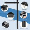 Heavy-duty black vinyl real estate sign post with 72" height and stainless steel clips for open house displays.