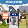 6 feet black vinyl UPVC real estate sign post with rider arm, ideal for home selling and advertising outdoors.