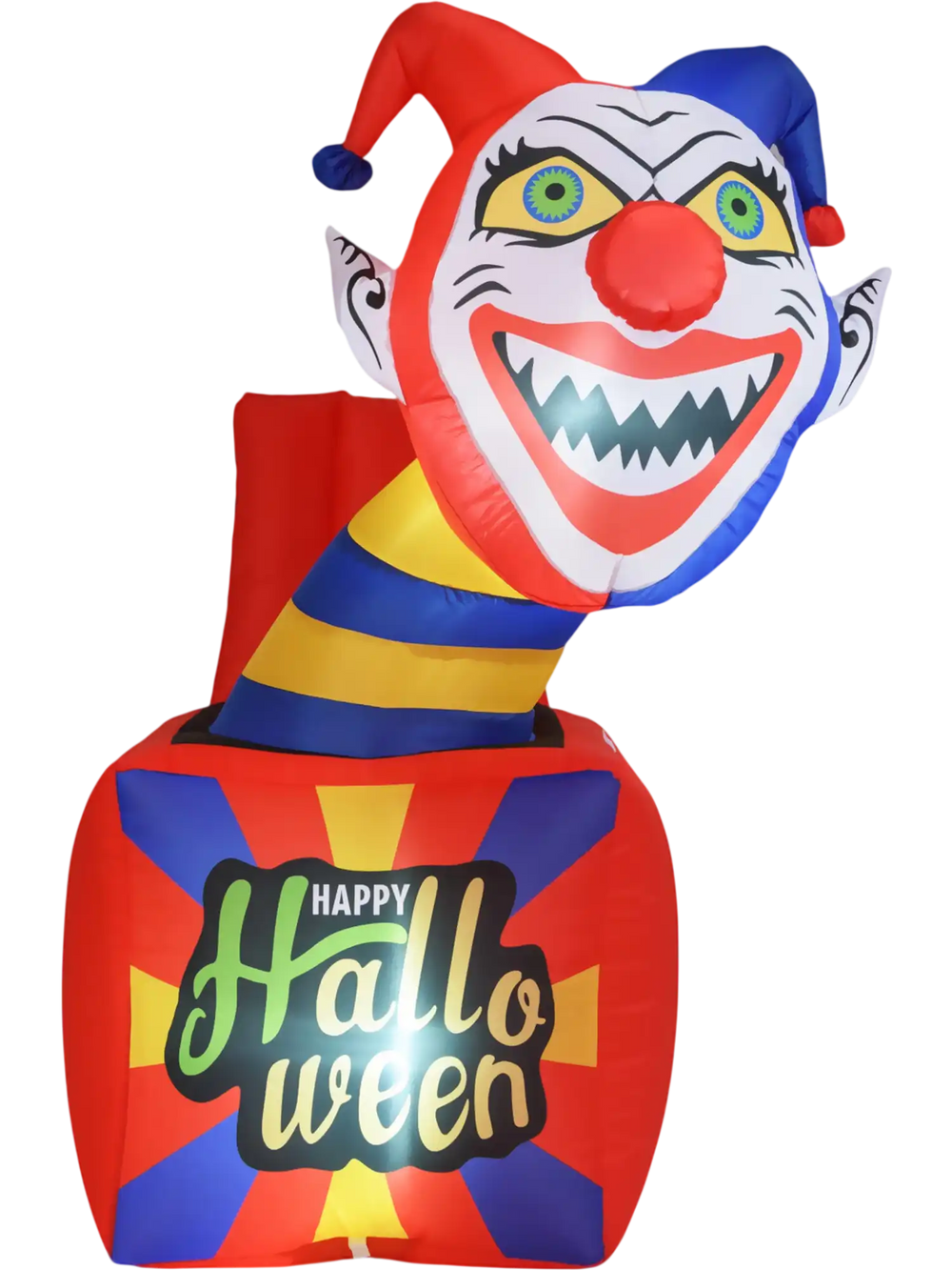 6 Ft Halloween Inflatable Clown with LED Lights for Indoor Outdoor Porch