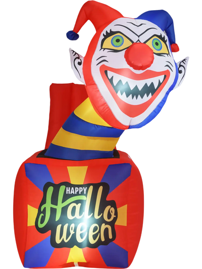 Costway 6' Halloween Inflatable Clown w/ LED Lights Indoor Outdoor Porch 20962848 New
