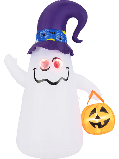 Costway 6' Halloween Inflatable Cute Ghost w/ Dimming Infinity Mirror Light 34871965 New