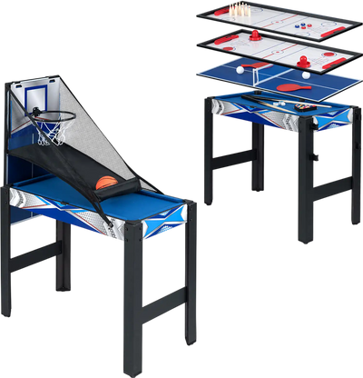 Costway 6-In-1 Combo Game Table Basketball Billiards Ping Pong Hockey Shuffleboard 31479526 New