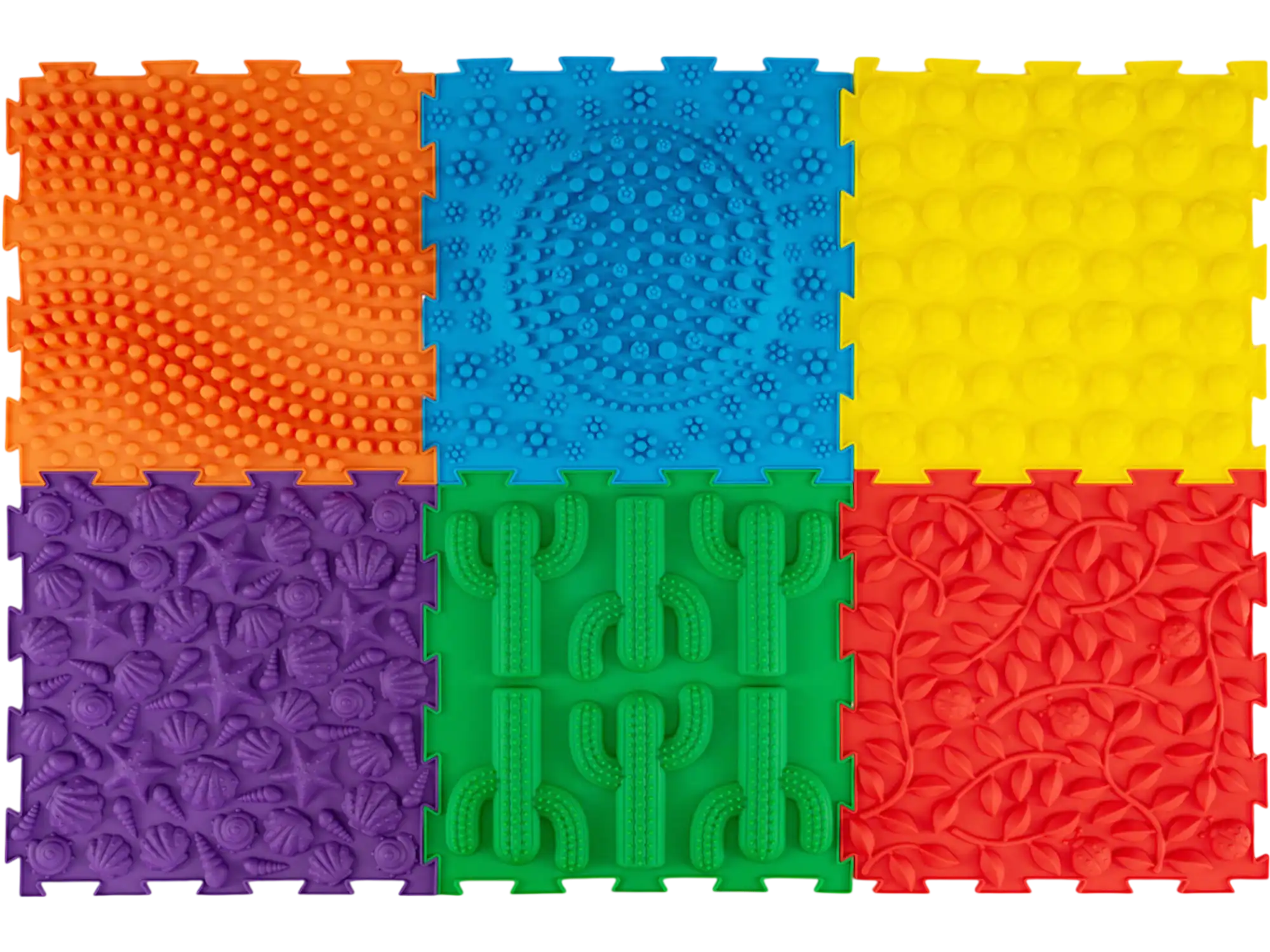 Costway 6-Pc Interlocking Sensory Play Mats Kids Adults Baby Gym 63568880 New