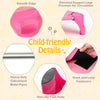 Child-friendly details of multicolor stackable daycare cots, featuring smooth edges, non-slip foot pads, and sturdy.