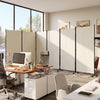 6 Panel Folding Privacy Screen Room Divider with Wheels-White - Gallery View 1 of 10