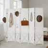 6-Panel Pegboard Room Divider 67 Inches Tall Foldable Privacy Screen - Gallery View 1 of 11