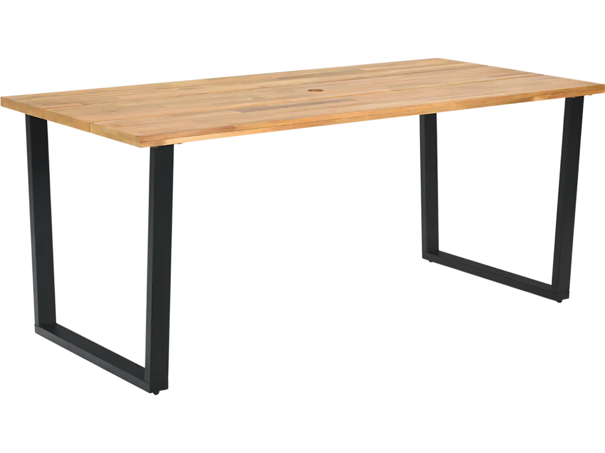 Costway 6-Person Acacia Wood Outdoor Dining Table w/ 2