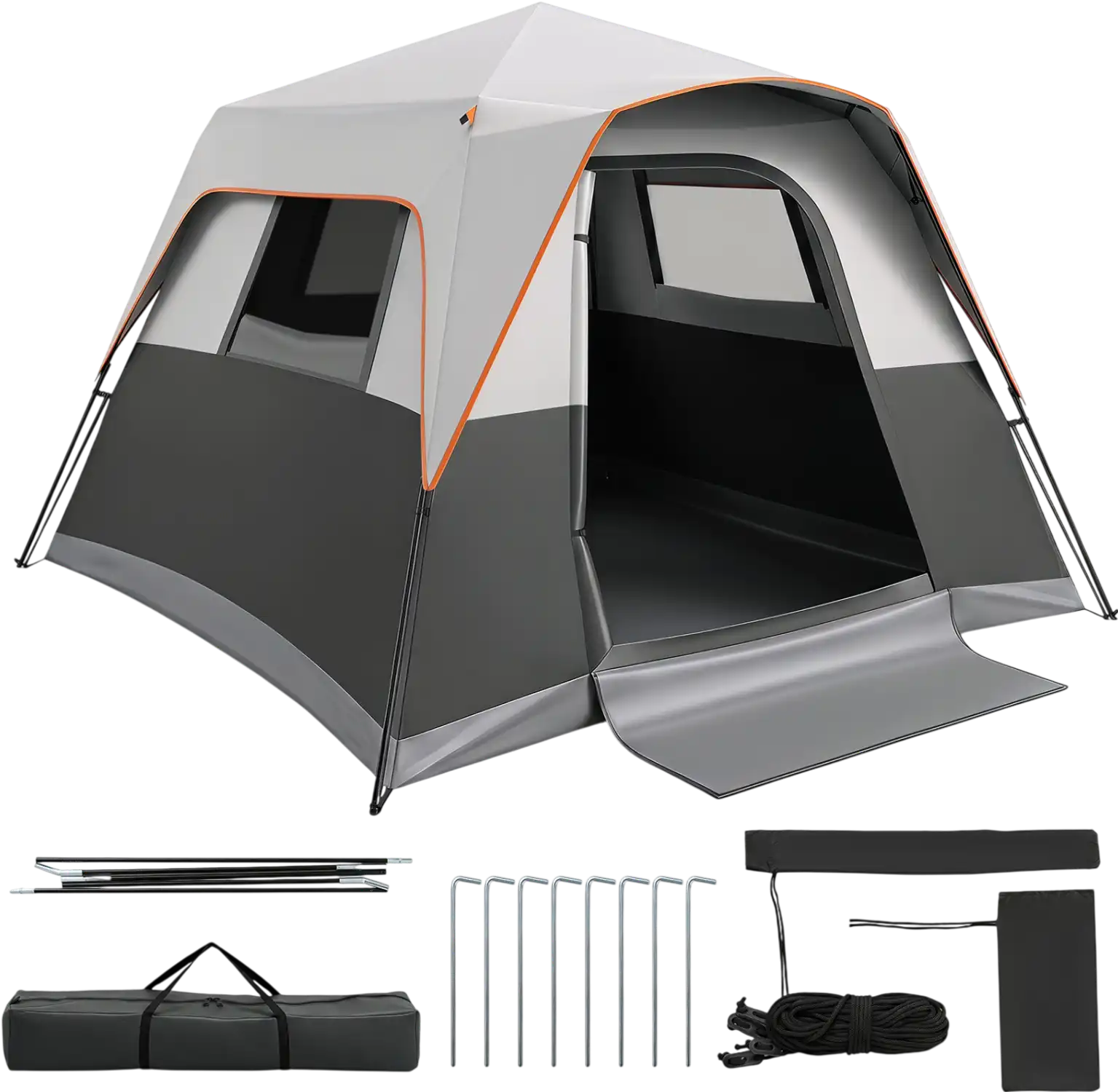 Costway 6-Person Blackout Instant Cabin Camping Tent w/ Rainfly Carrying Bag 64245773 New