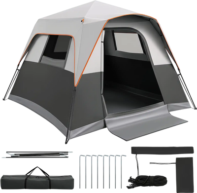 Costway 6-Person Blackout Instant Cabin Camping Tent w/ Rainfly Carrying Bag 64245773 New