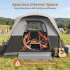 Spacious 6-person outdoor camping tent with rainfly, designed for easy setup and ideal for family gatherings.