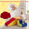 Colorful 6-piece toddler climbing toys set with elastic foam and velvet for safe play and muscle development.