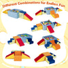 Colorful 6-piece toddler climbing toys set with ball pit, featuring slopes and stairs for imaginative play and muscle development.