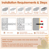 Installation guide for 6 pieces cat wall furniture set, suitable for various wall surfaces like concrete and brick.